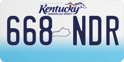 KY license plate 668NDR