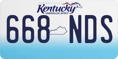 KY license plate 668NDS