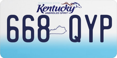 KY license plate 668QYP