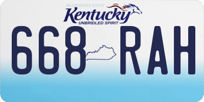 KY license plate 668RAH