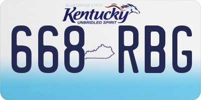 KY license plate 668RBG