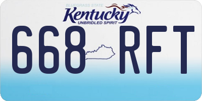 KY license plate 668RFT