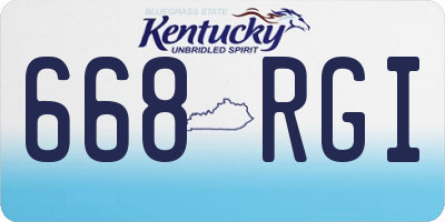 KY license plate 668RGI