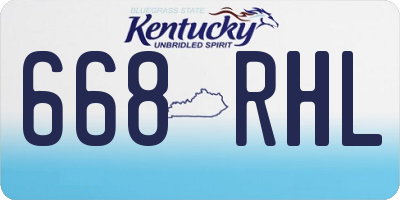 KY license plate 668RHL