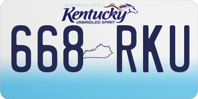KY license plate 668RKU