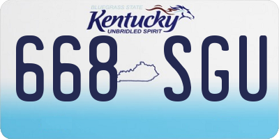 KY license plate 668SGU