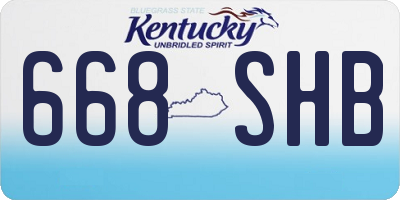 KY license plate 668SHB