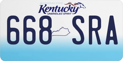 KY license plate 668SRA