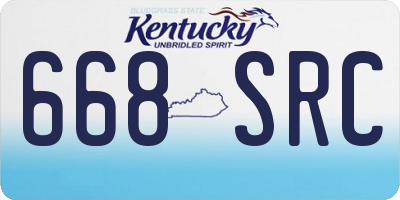 KY license plate 668SRC
