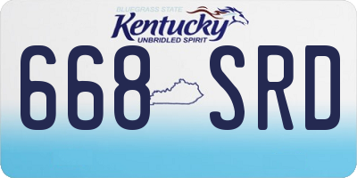 KY license plate 668SRD