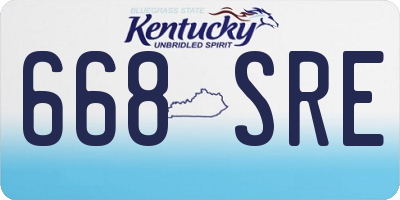 KY license plate 668SRE