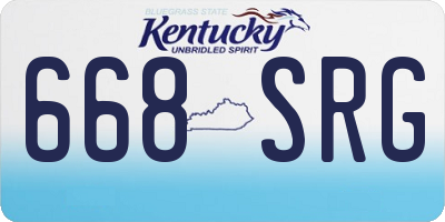 KY license plate 668SRG