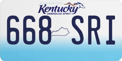 KY license plate 668SRI