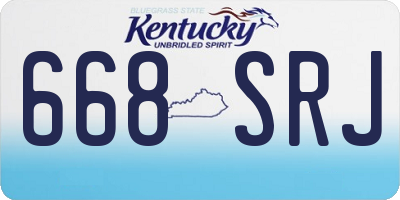 KY license plate 668SRJ