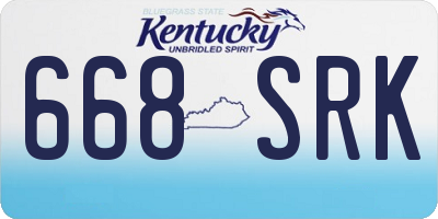 KY license plate 668SRK