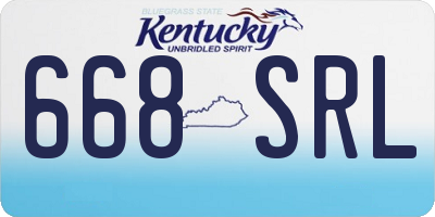 KY license plate 668SRL