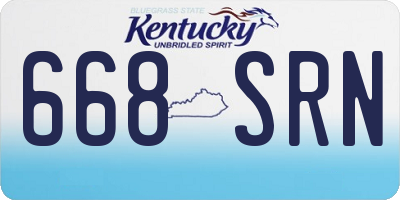 KY license plate 668SRN