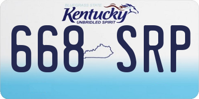 KY license plate 668SRP