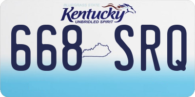 KY license plate 668SRQ