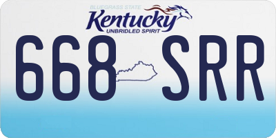 KY license plate 668SRR