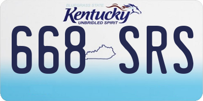 KY license plate 668SRS