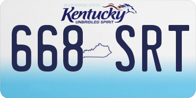KY license plate 668SRT