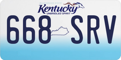 KY license plate 668SRV
