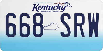 KY license plate 668SRW