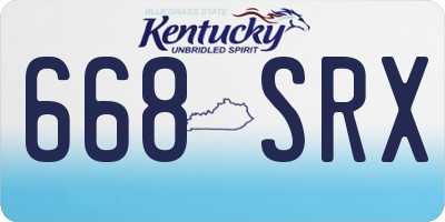 KY license plate 668SRX