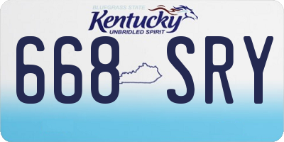 KY license plate 668SRY