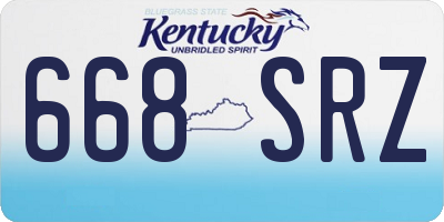 KY license plate 668SRZ