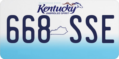 KY license plate 668SSE