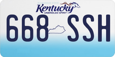 KY license plate 668SSH