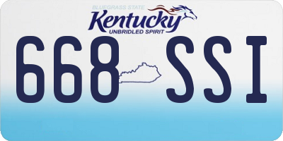KY license plate 668SSI