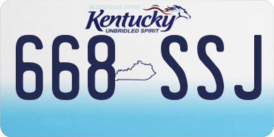 KY license plate 668SSJ