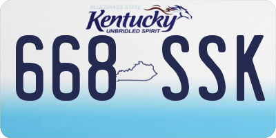KY license plate 668SSK