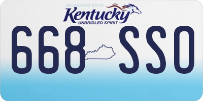 KY license plate 668SSO