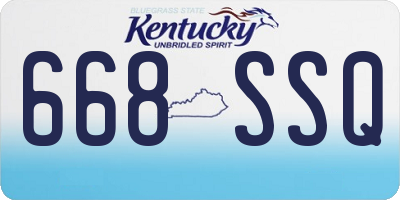 KY license plate 668SSQ