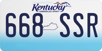 KY license plate 668SSR