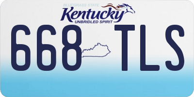 KY license plate 668TLS