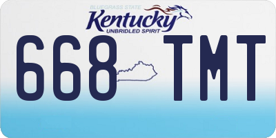 KY license plate 668TMT