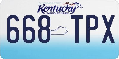 KY license plate 668TPX