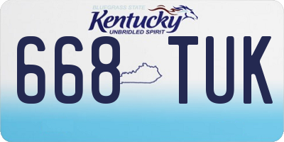 KY license plate 668TUK