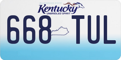 KY license plate 668TUL