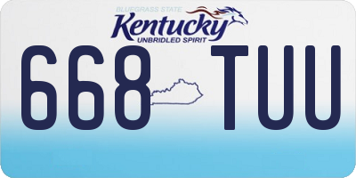 KY license plate 668TUU
