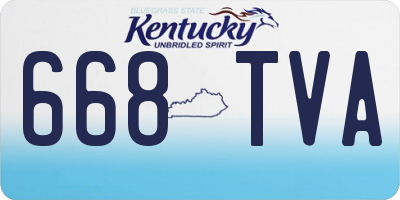 KY license plate 668TVA