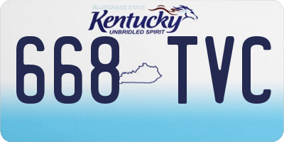 KY license plate 668TVC