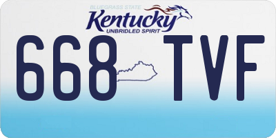 KY license plate 668TVF