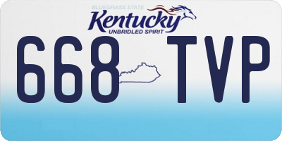 KY license plate 668TVP