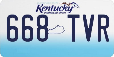 KY license plate 668TVR